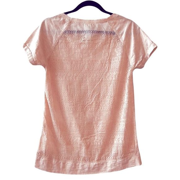 Thyme & Honey Tops - Thyme & Honey Blush Lace Back Top - Medium